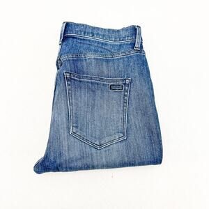 AYR The Riser Dark Wash Raw Hem Skinny Fit Denim Jeans Size 28 x 28